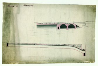 Drawing showing section along South Bridge Street.