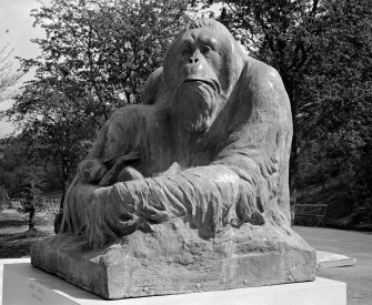 'Jungle Family', sculpture of orang-utan family by Benno Elkan, London, 1938