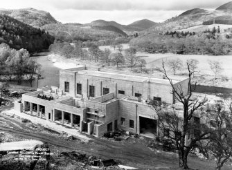 View of Tummel/Garry Project, contract 14, Clunie Power Station, view looking north.
Scan of negative no. 81, Box 864/2