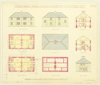 Plans, sections and elevations of house Type 'C' for Thurso Burgh Housing Scheme.
Scanned image of SM 1930/107/26 [negative number to be supplied].
