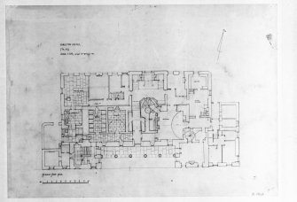 Drawing showing ground floor plan, Careston Castle.