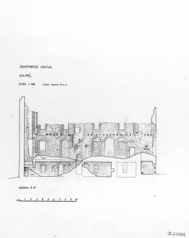 Scanned image of drawing showing section.