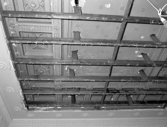 Interior.
Detail of ceiling in first floor South-West room - original drawing room.