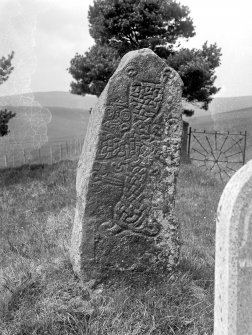 View of face of cross-slab.
Reproduced, masked, in Allen and Anderson 1903, Early Christian Monuments of Scotland, fig.208.
