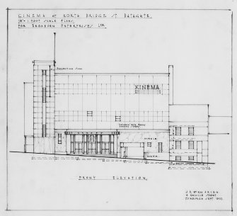 Cinema for Broxburn Enterprises Ltd.
Elevation.
Scanned image of E 37417.