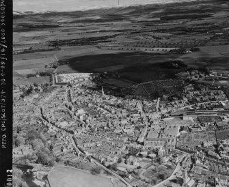 Scanned image of oblique aerial photograph centred on the town, taken from the S.