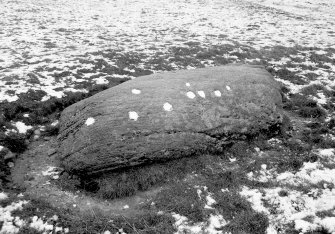 General view of snow-filled stone.