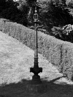 Detail of cast ironlamp standard