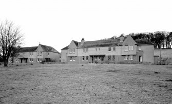 Scanned image of view of estate houses from South-East.