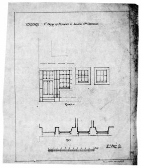 Lanarkshire, Carnworth, Kersewell.
Scanned image of details of entrance to smoking room corridor.