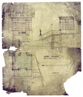 Lanarkshire, Carnworth, Kersewell.
Scanned image of plans, sections and elevations of porch.