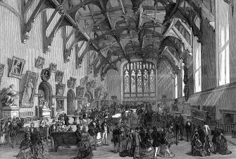 Interior view of Parliament Hall
Scanned image of engraving from Illustrated London News, 12 August 1871.