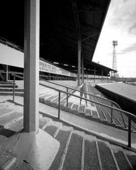 Dens Park, Dundee, view of main stand from North-West.