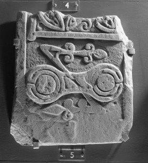 View of face of Pictish cross-slab fragment (St Vigeans no.5).