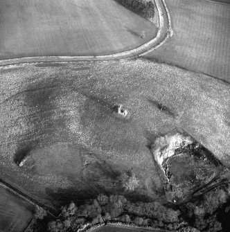 Scanned image of oblique aerial photograph centred on tower and fort from W.