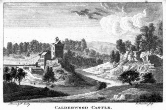 Scanned image of engraving showing view of castle.
