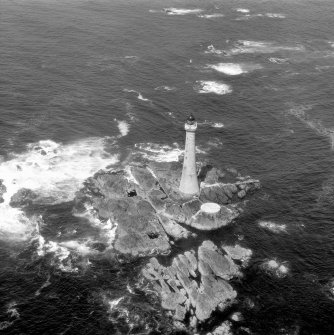 Oblique aerial view showing Skerryvore Lighthouse, Tiree.