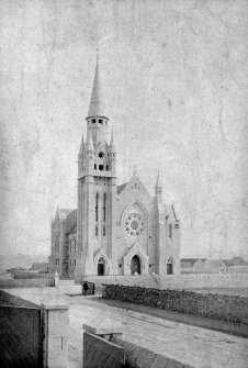 General view of South Parish Church, Fraserburgh, by J B Pirie,  shortly after completion.