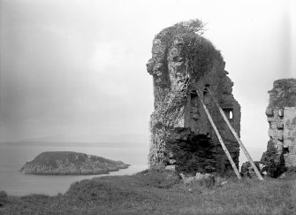 View of Dunollie Castle.