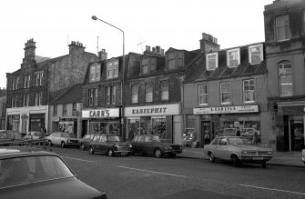 General view of Musselburgh high street nos. 110, 112, 114, 116, 118, 120, 122, 124 from NE.