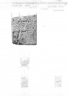 Digital copy of drawing of cross-slab.