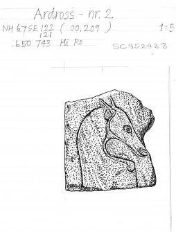 Digital copy of drawing of symbol stone (no.2).