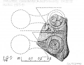 Drawing of symbol stone fragment.