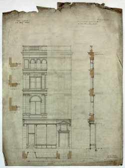 Elevations of additions and alterations, including masonry details of facade.