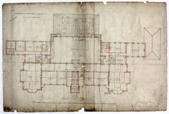 Scanned image of drawing showing plan of principal floor.