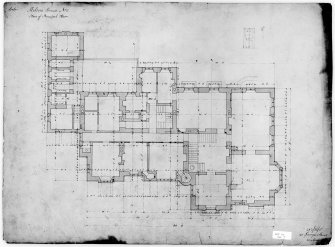 Scanned image of photographic copy of drawing showing plan of principal floor.
