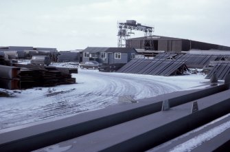 Steelwork storage area at Drem Airfield, East Lothian, under wintry conditions.
Copy of original 35mm colour transparency
Survey of Private Collection
