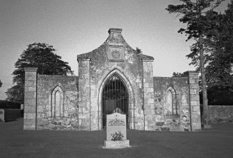 View of burial enclosure.