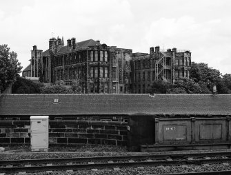 Scanned image of view from railway line to SW.