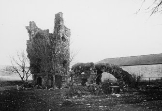 Copy of historic photograph showing general view.