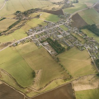 Oblique aerial view centred on the village, taken from the NNW.