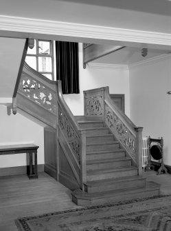 Ground floor, staircase hall, view of staircase