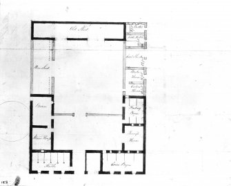 Scanned image of drawing showing plan of steading.
