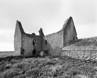 Ruinous castle, view from South East.