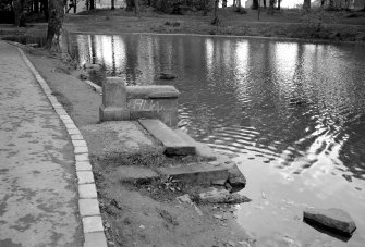 Glasgow, Castlemilk House, Lake.
VIew of remains of landing-place.