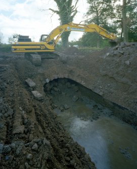 Scanned image of detail of surviving portion of culvert of lade  (with 33 ton excavator on top of it)