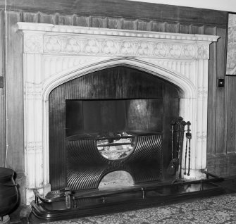Hall, fireplace, detail