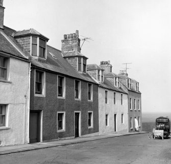 General view of fronts to 3-5 George Street, Banff.