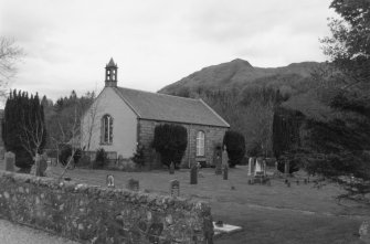 View of church and graveyard.
