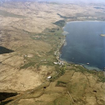 General oblique aerial view centred on the distillery and villages, taken from the S.