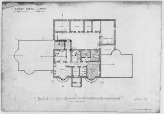 Ashley House
Digital copy of basement floor plan
Insc: 'Ashley House, Ratho. Basement Plan. Drawing No.1'
Dated: '14 Frederick Street, Edinburgh, April 1920'
Pencil, ink and colourwash
Scale 1":8'
