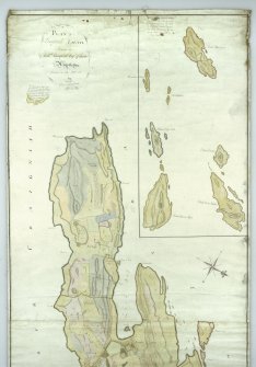 Craignish Castle.
Photographic copy of upper half of plan of estate by George Langlands.
