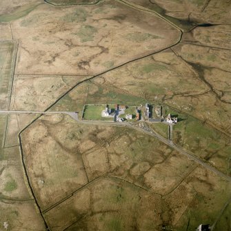 Oblique aerial view centred on Askernish house, South Uist, taken from the S.
