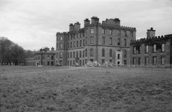 View from North West of Gordon Castle during demolition work.