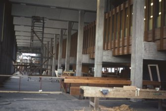 Glasgow Airport, Abbotsinch.
View of interior of terminal building under construction.