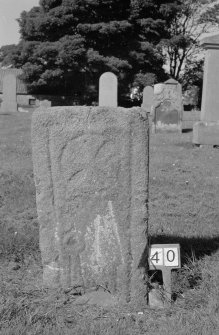 Digital copy of photograph of medieval tombstone.
Survey no. 40
